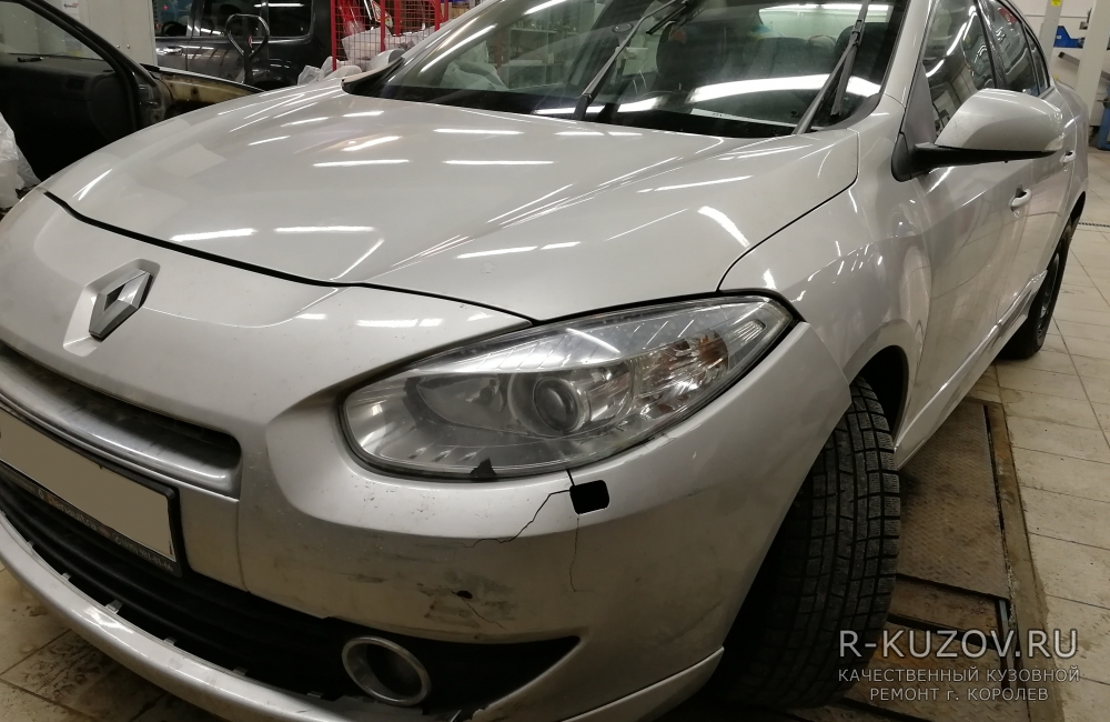 Смотреть подробности о ремонте  Renault Fluence замена переднего бампера 