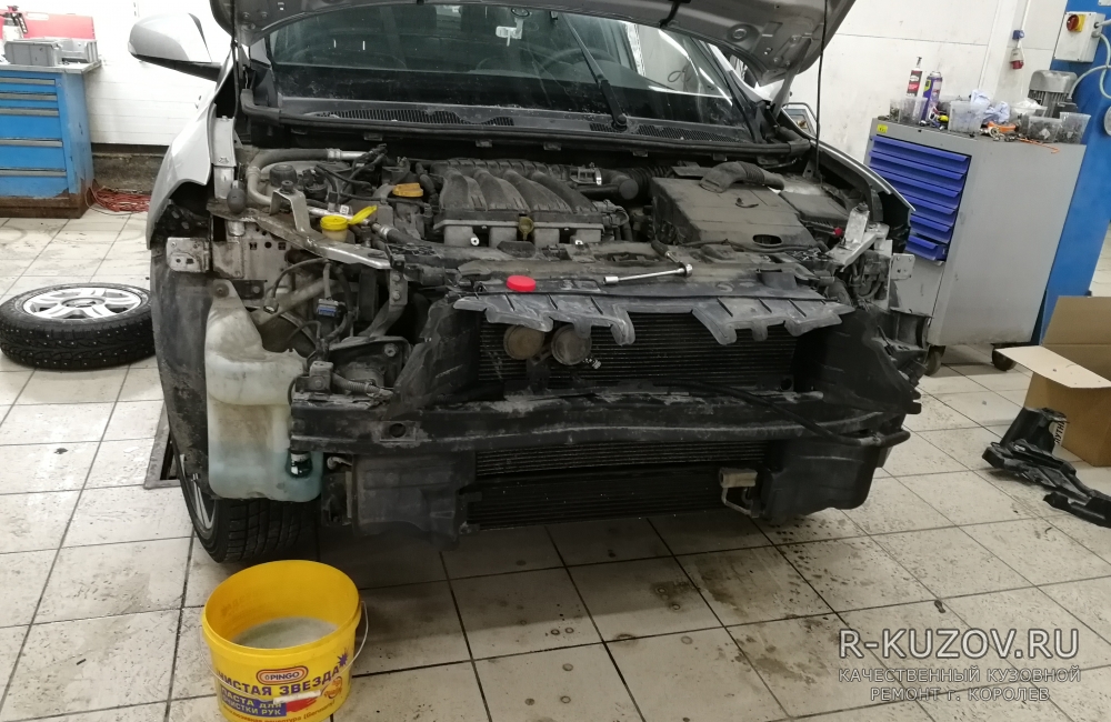  Renault Fluence / замена переднего бампера  / СТО Р-Кузов / ремонт