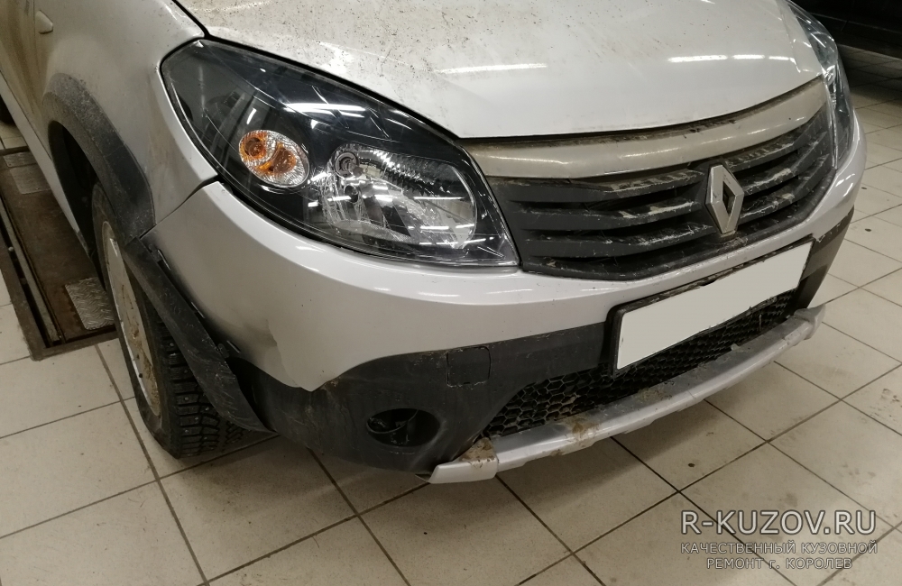 Renault Sandero  / Stepway ремонт правой стороны / СТО Р-Кузов / до ремонта
