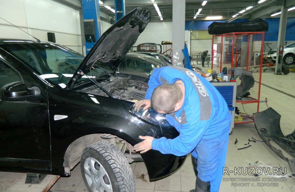Renault Sandero (Рено Сандеро) / Замена передней панели. / СТО Р-Кузов / ремонт