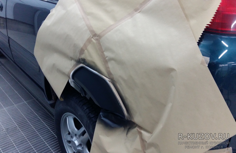 Honda CR-V / ремонт и покраска заднего левого крыла / СТО Р-Кузов / ремонт