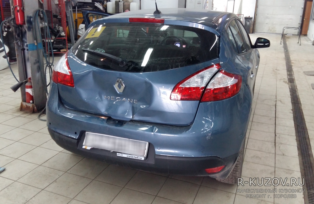 Смотреть подробности о ремонте Renault Megane 3 2015 г.в. удар в заднюю часть
