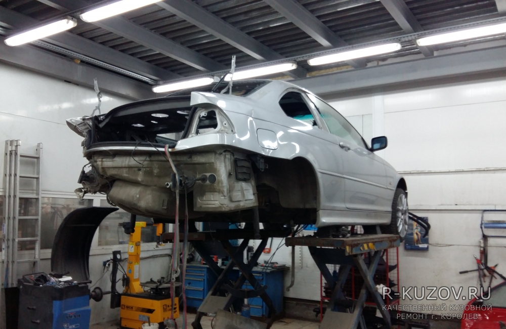 BMW E46 / замена задней части кузова / СТО Р-Кузов / до ремонта