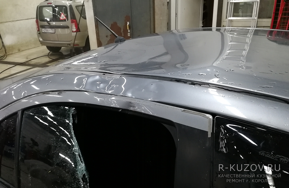 Mitsubishi Lancer X / ремонт после упавшего дерева / СТО Р-Кузов / до ремонта